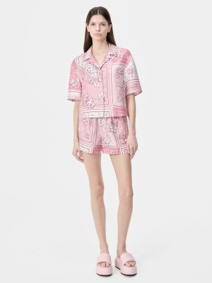 Amiri Bandana Floral Shirt Women Shirts Pink | OMZ193602