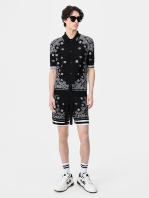 Amiri Bandana Short Men Knitwear Black | PHT478539