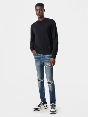 Amiri Long Sleeve Crew-black Men Knitwear Black | RHU218439