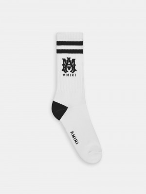 Amiri Ma Core Logo Socks Men Socks White Black | NRZ945360