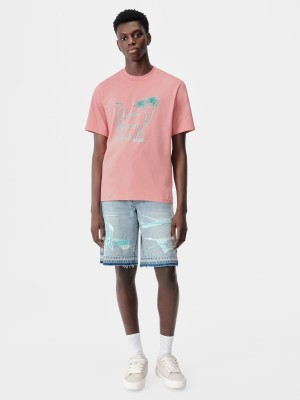 Amiri Twisted Palms Tee Men T Shirts Pink | DQW681745