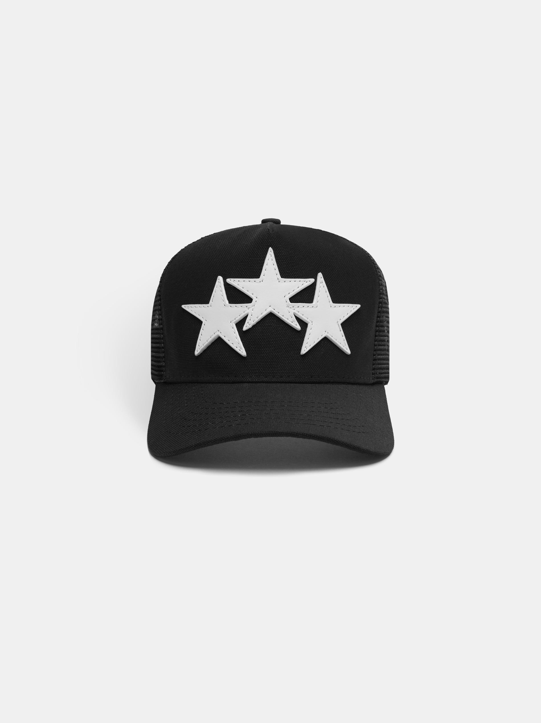 Amiri 3 Star Trucker Hat Men Hats Black / White | VNB426150