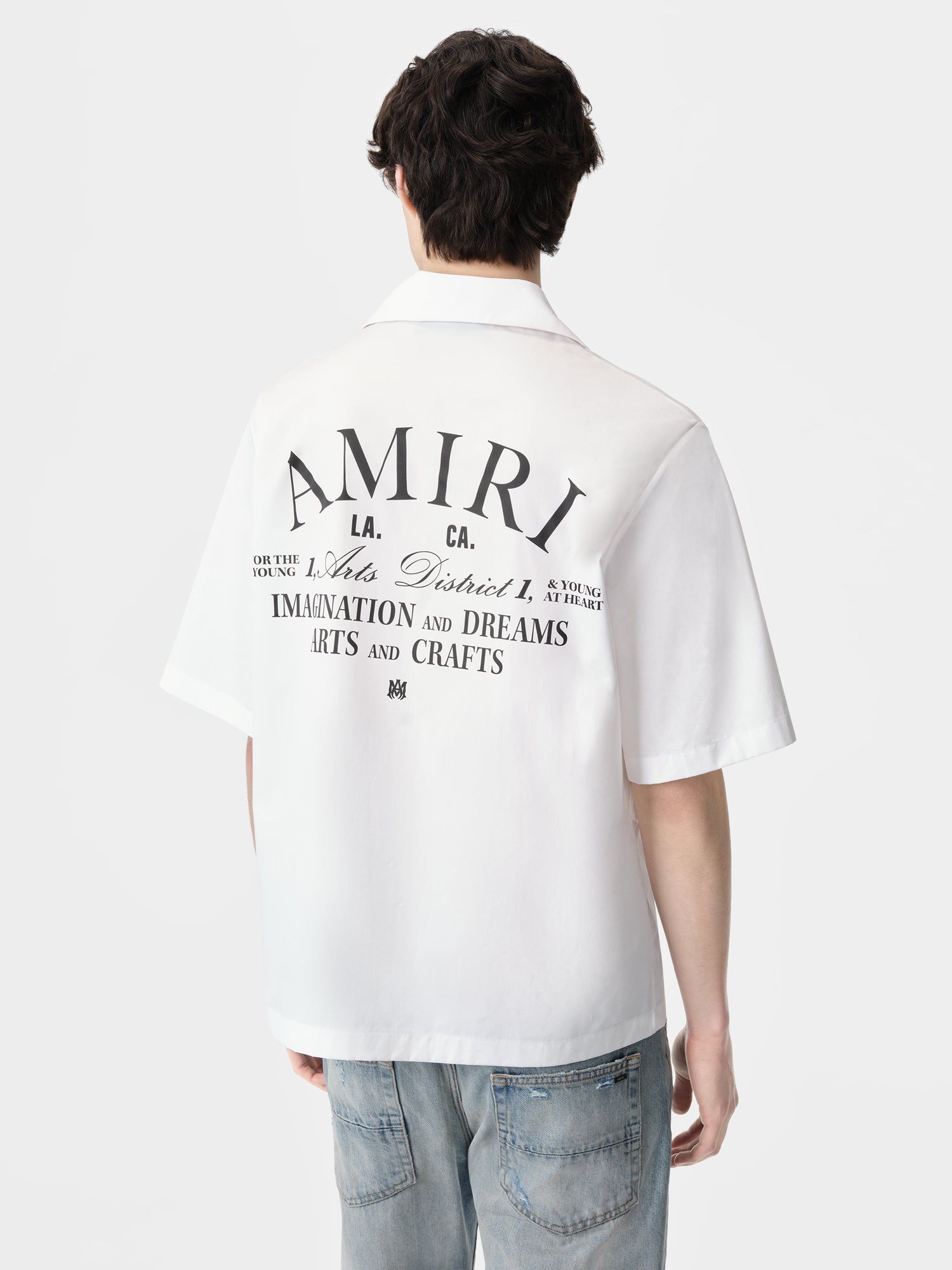 Amiri Arts District Camp Shirt Men Shirts White | VUR456309