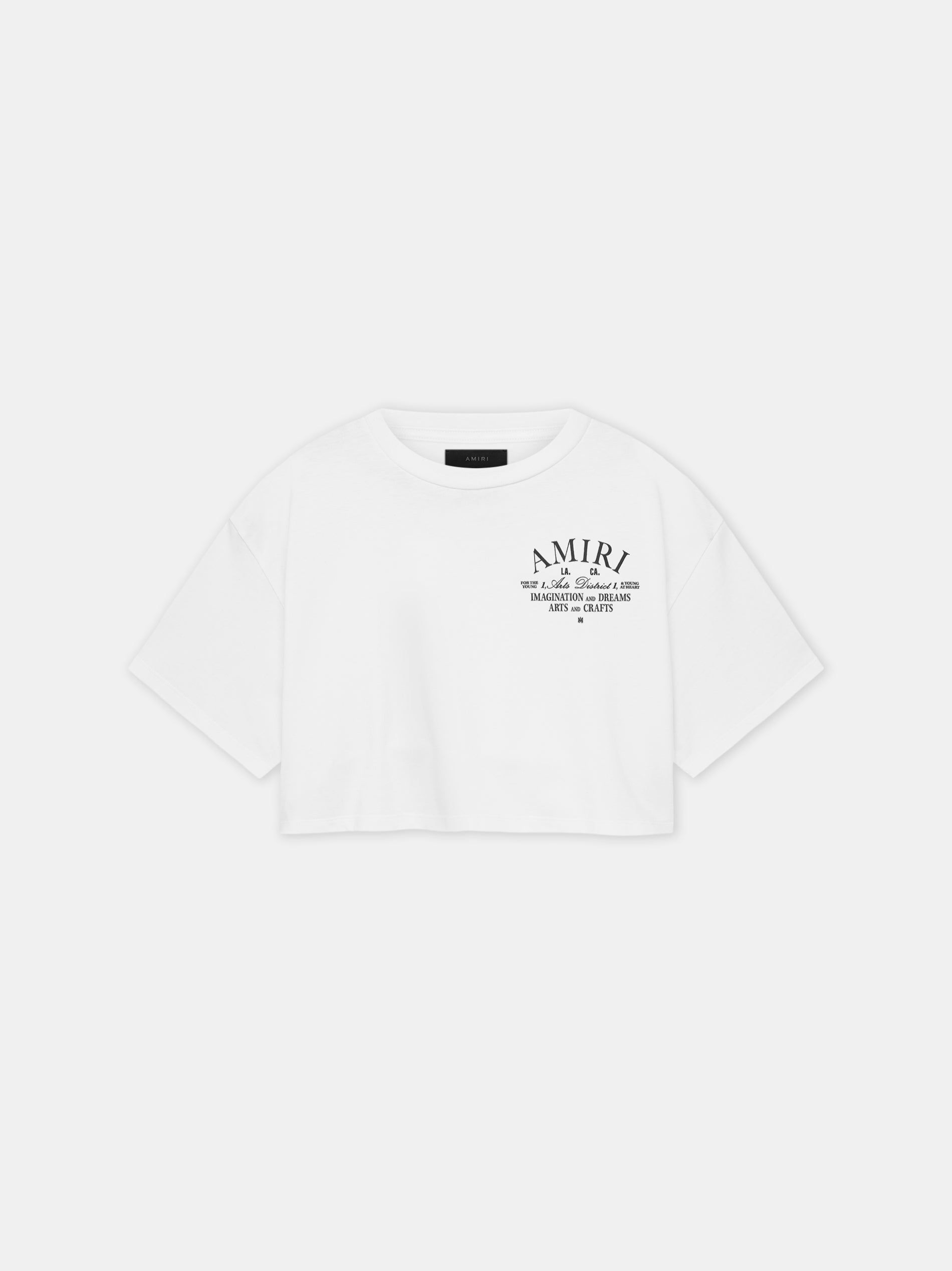 Amiri Arts District Cropped Tee Women T Shirts White | GAJ123589