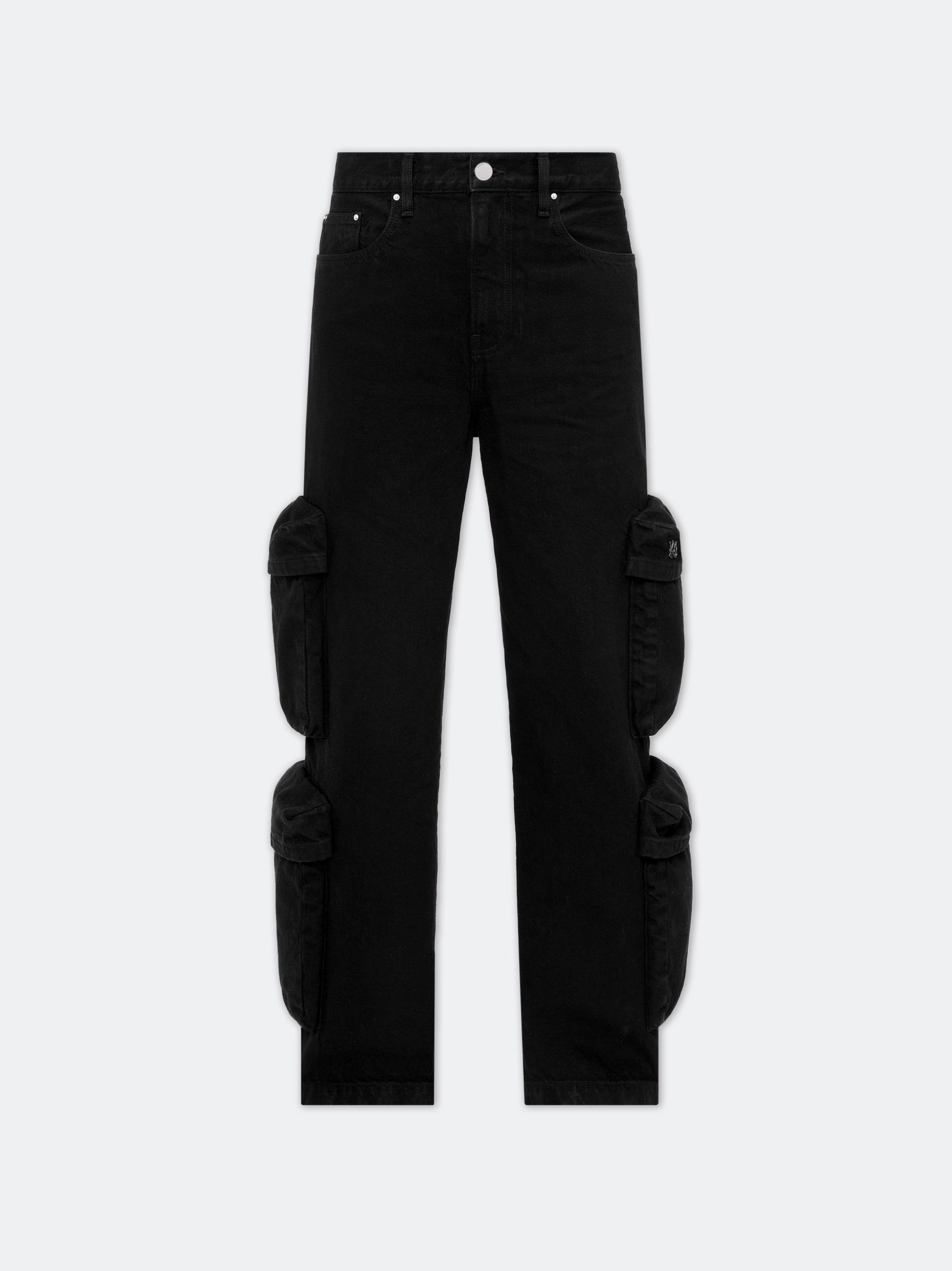 Amiri Baggy Cargo Jean Women Denim Black | YLW163950