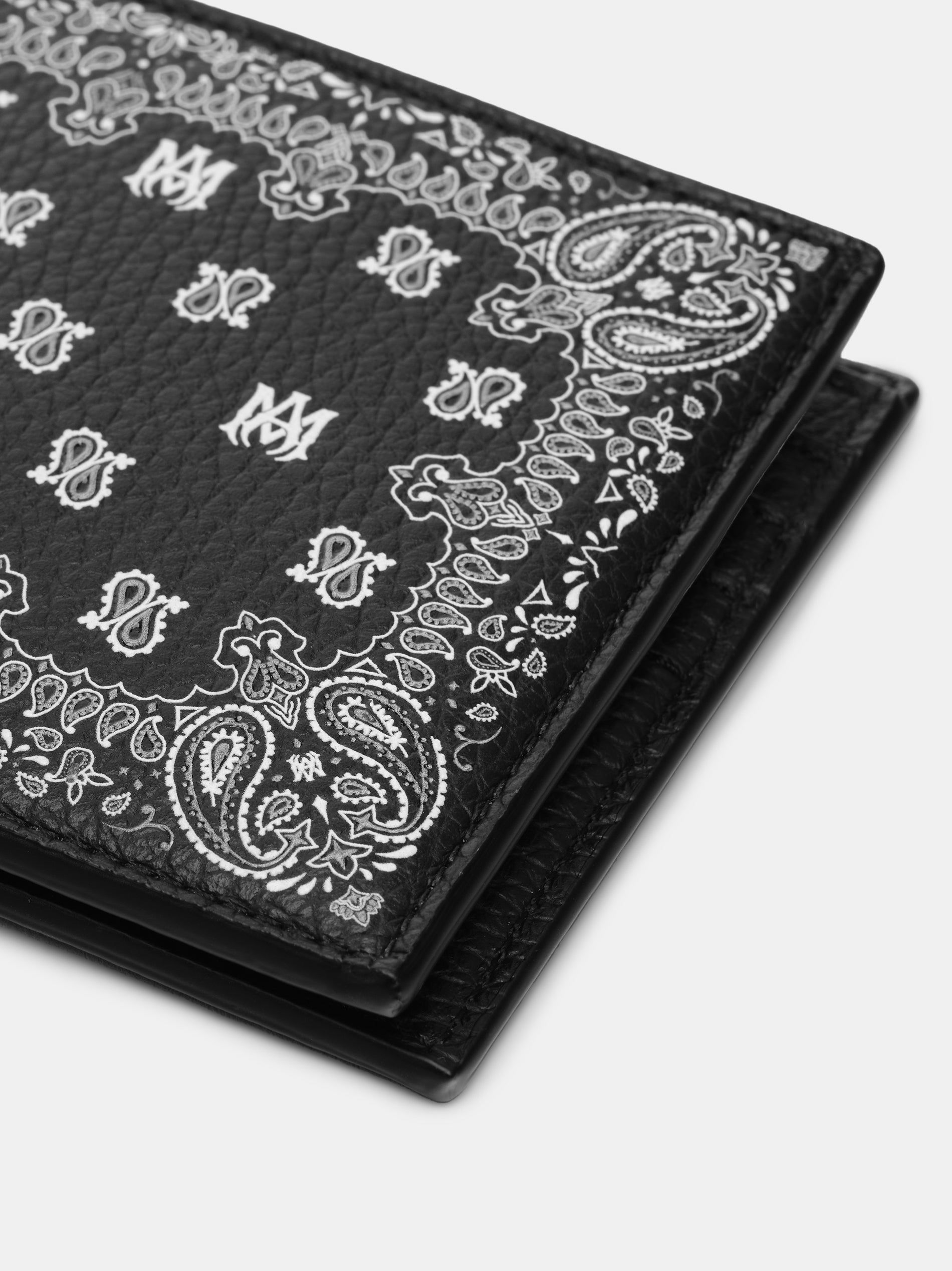 Amiri Bandana Bi-fold Men Small Leather Goods Black | FNP087641