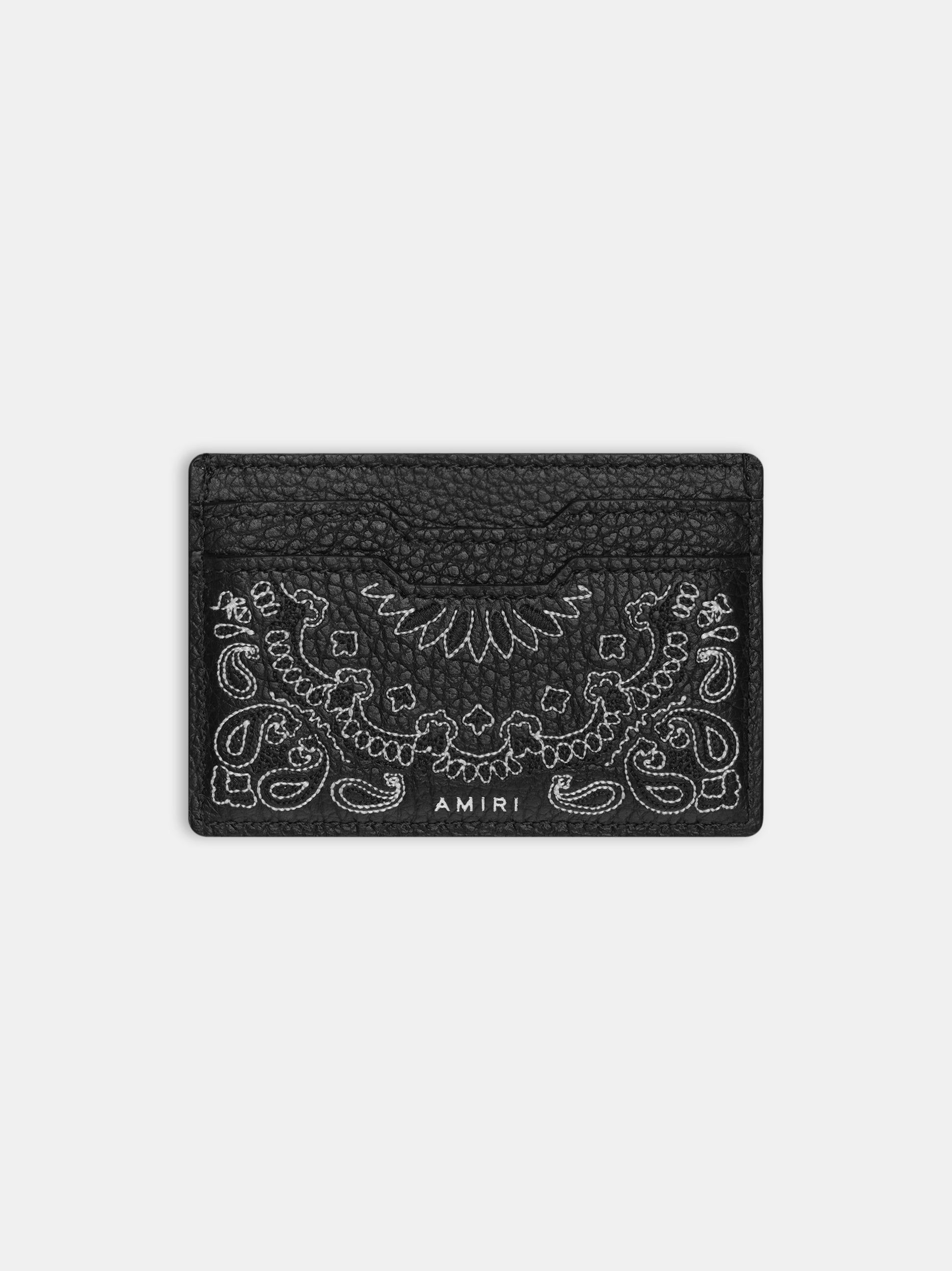 Amiri Bandana Card Holder Men Small Leather Goods Black | YDC042619