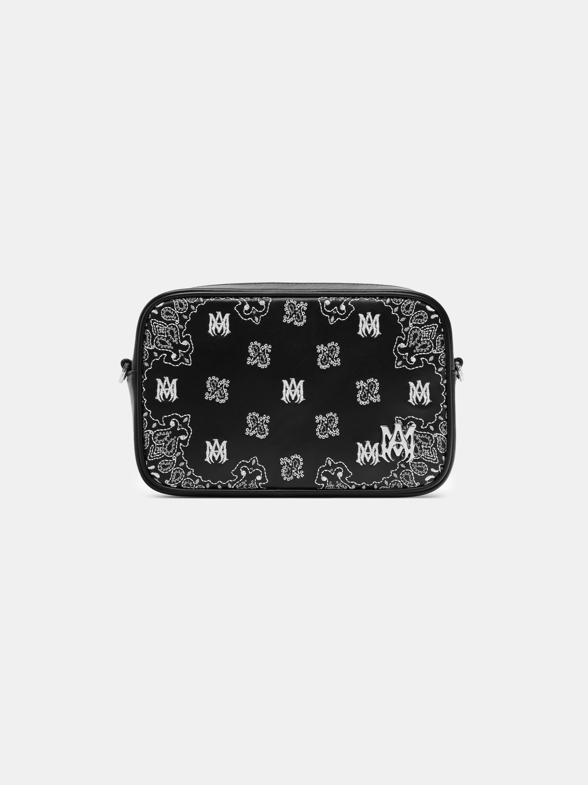 Amiri Bandana Embroidered Camera Case Men Bags Black | NOJ192845