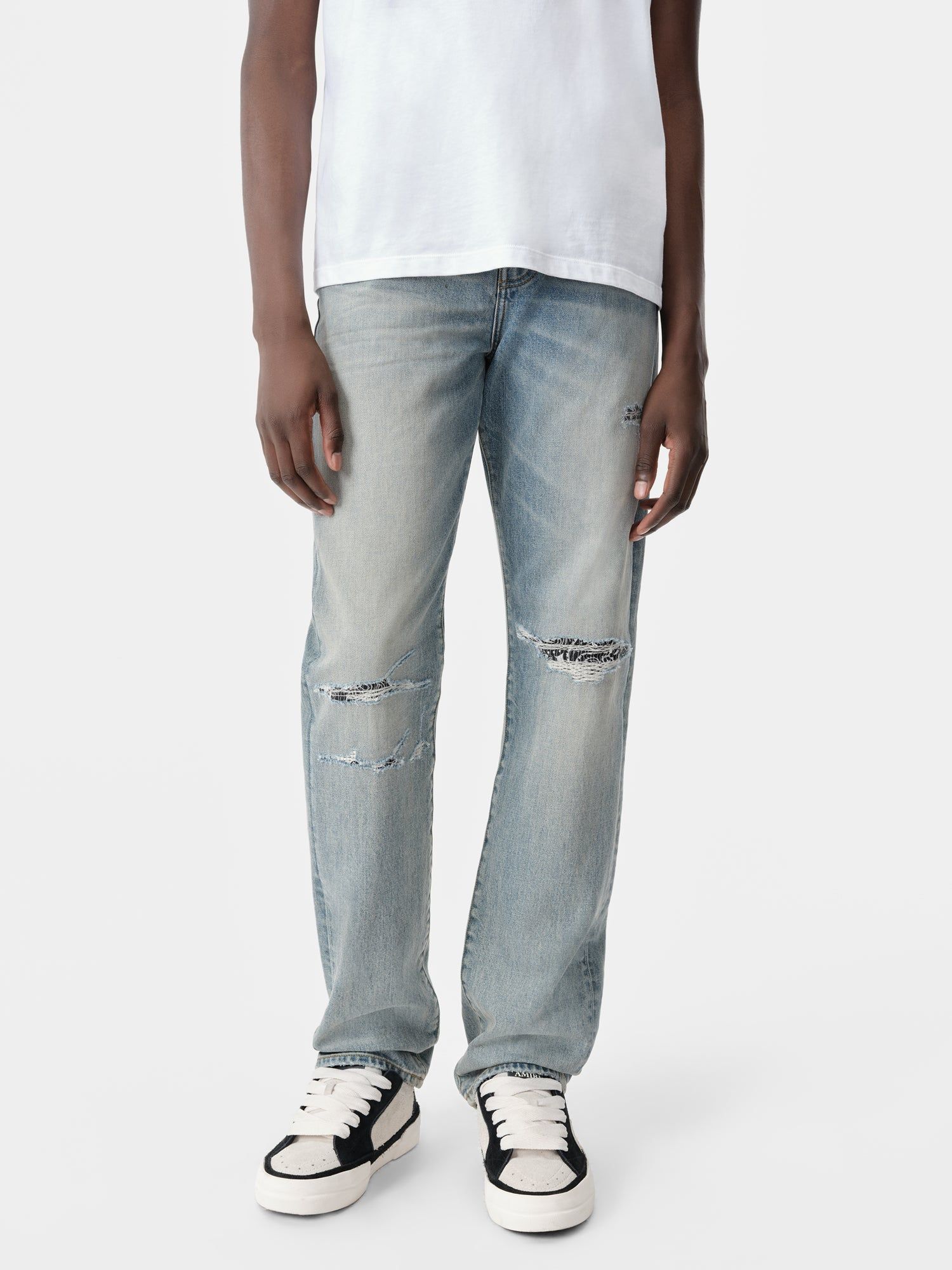 Amiri Bandana Repair Straight Jean Men Denim Indigo | AMJ359871