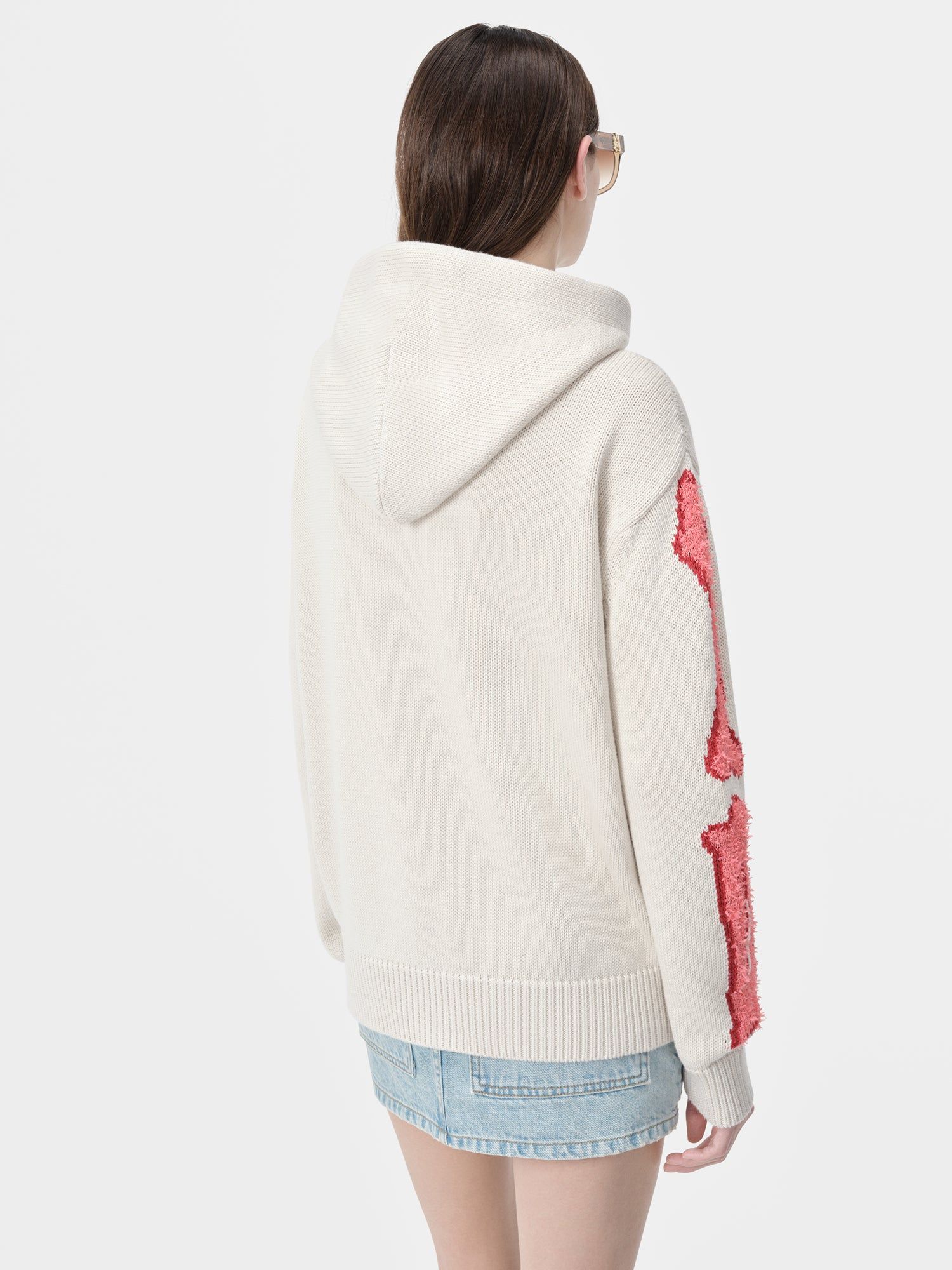 Amiri Bones Hoodie Women Knitwear Alabaster | AWJ829103