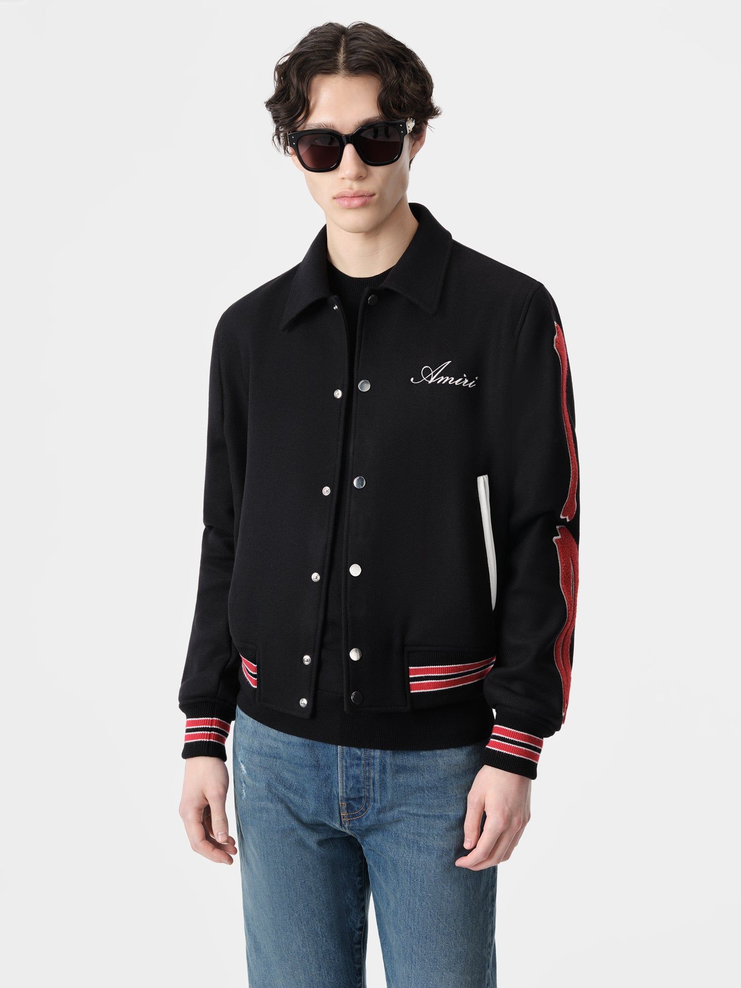 Amiri Bones Jacket Men Outerwear Black Red | AHQ309682