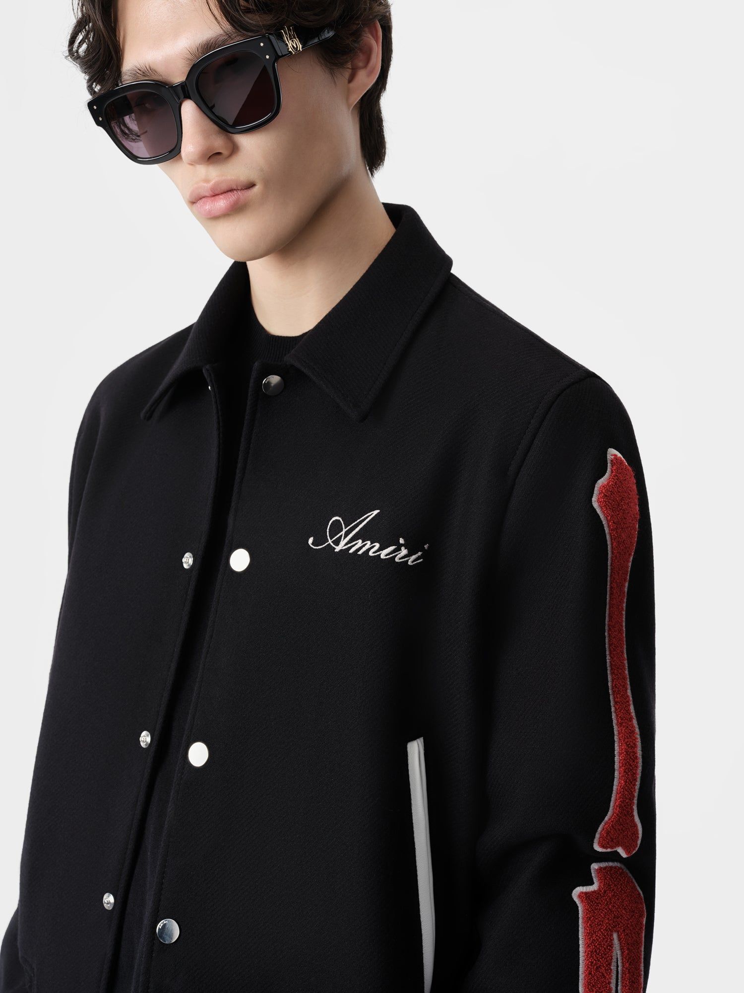 Amiri Bones Jacket Men Outerwear Black Red | AHQ309682