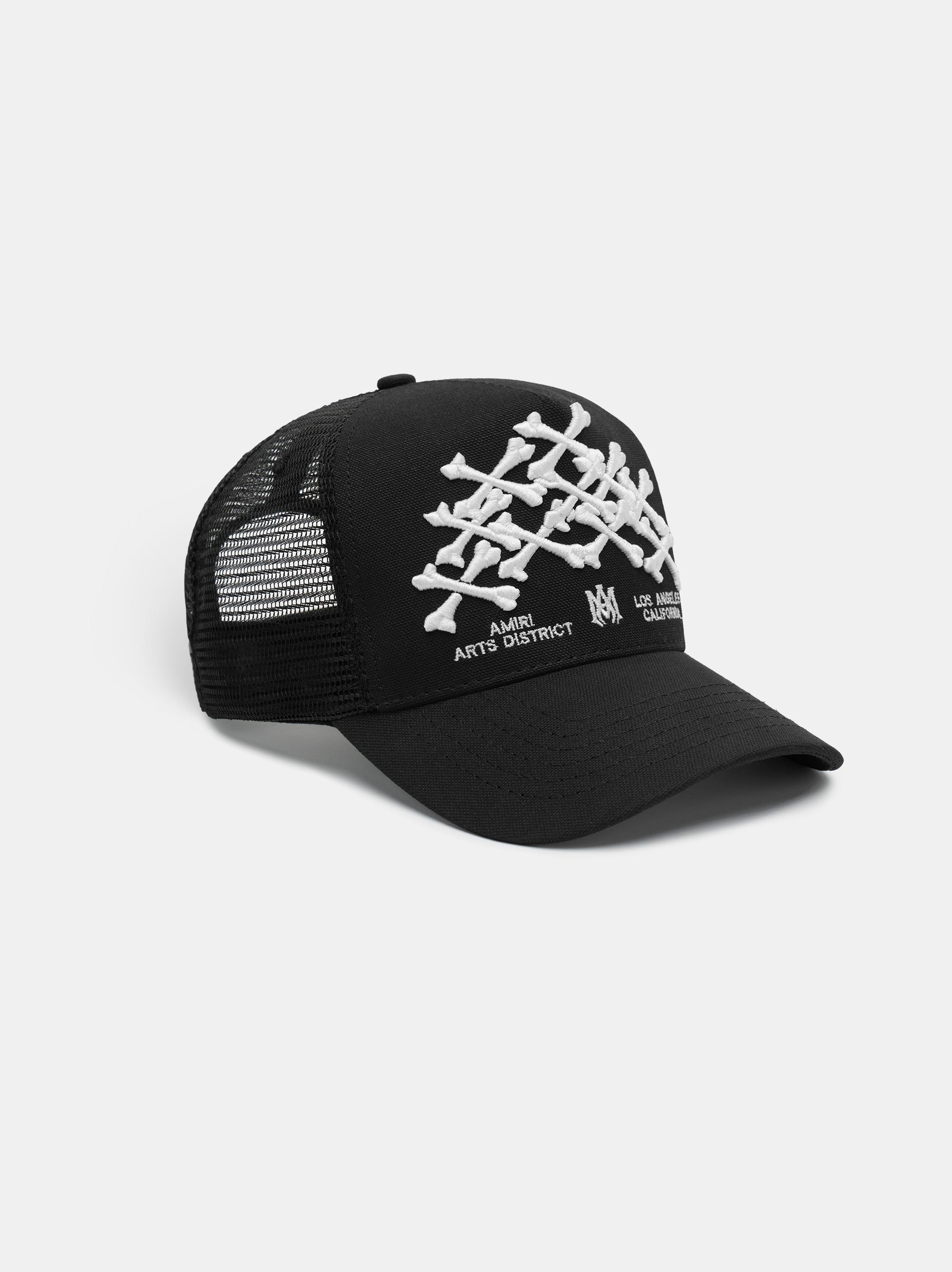 Amiri Bones Stacked Trucker Hat Men Hats Black | VXD531849