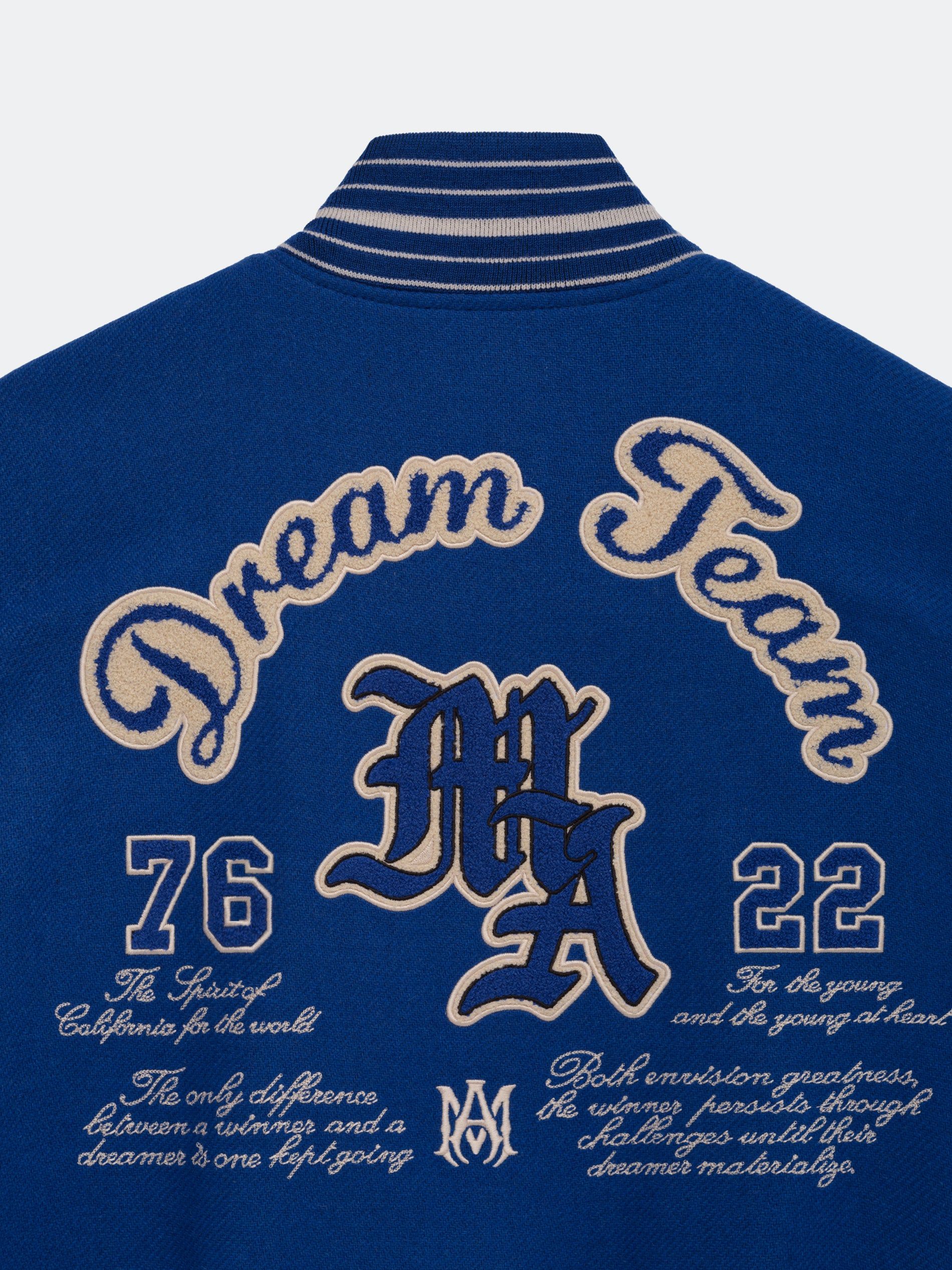 Amiri Dream Team Varsity Jacket Men Outerwear Blue | DYE410763