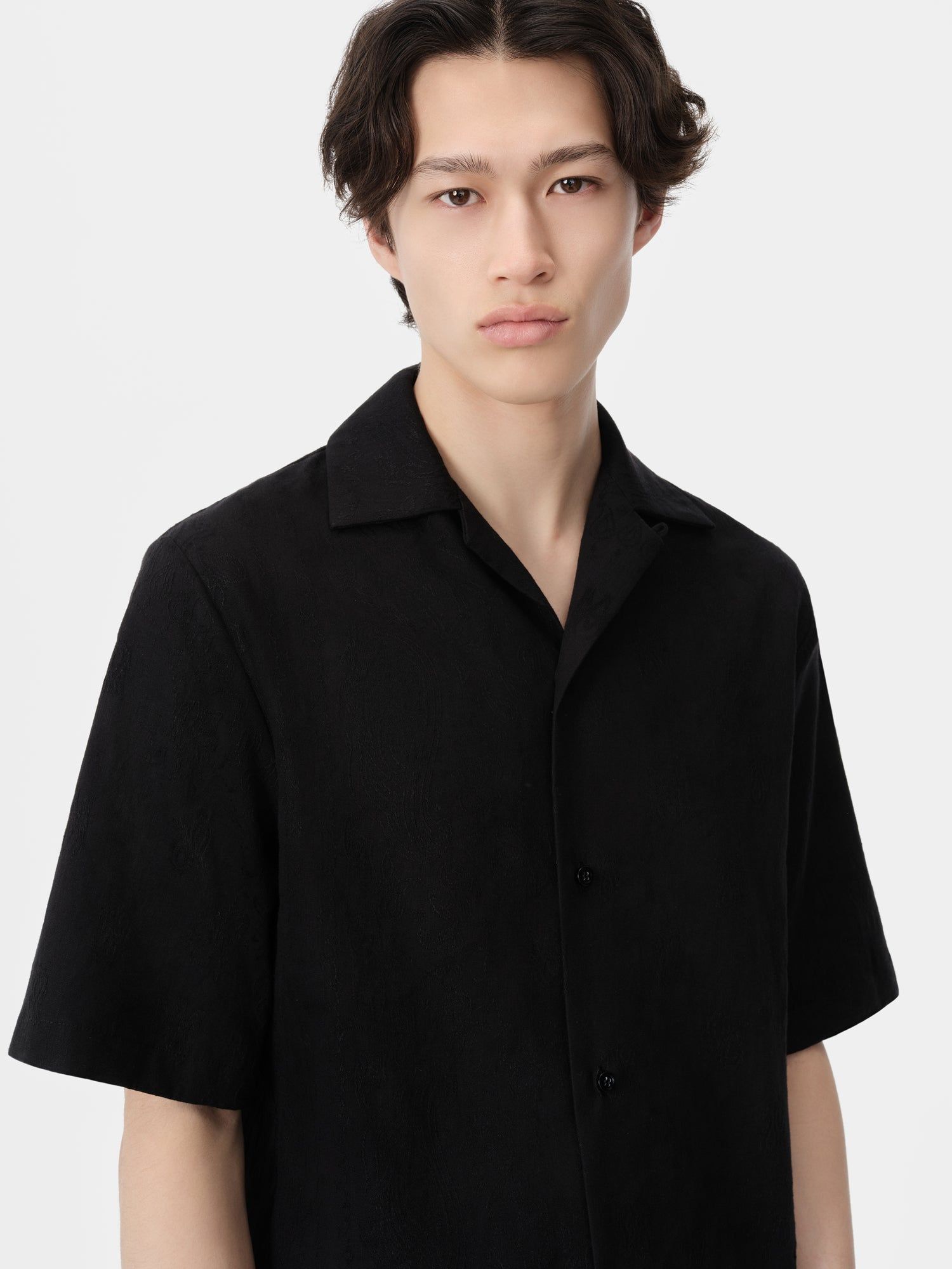 Amiri Ma Bandana Linen Camp Shirt Men Shirts Black | YQN253496