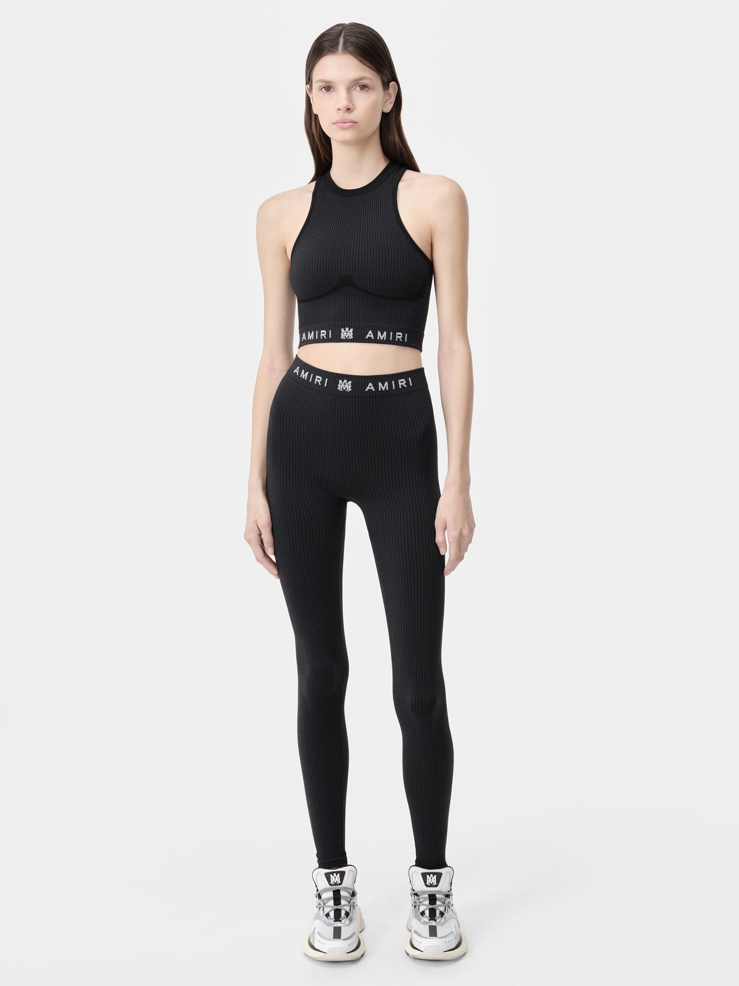 Amiri Ma Ribbed Seamless Legging Women Activewear Black | IOU864019