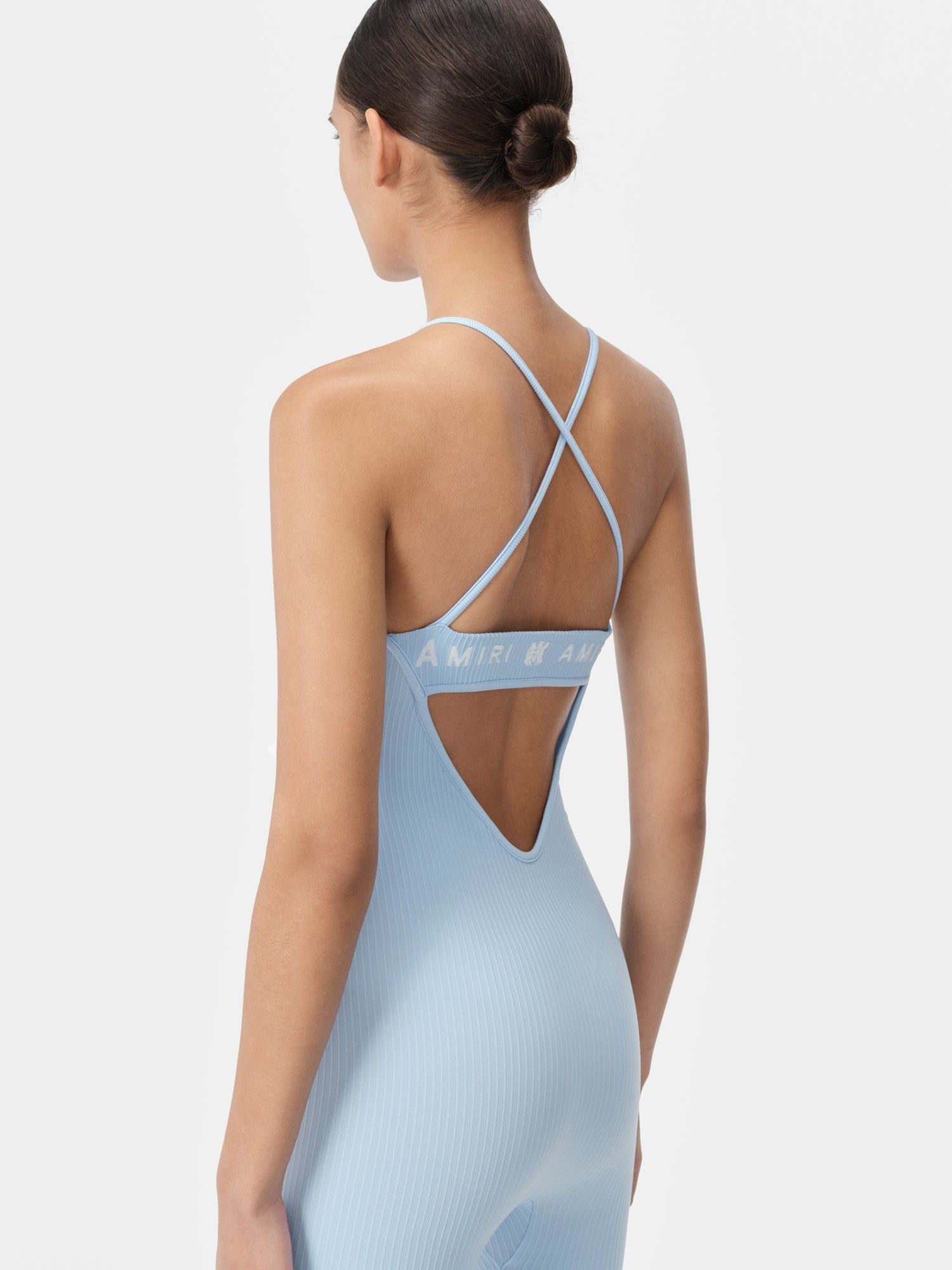 Amiri Ma Ribbed Seamless Romper Women Activewear Cerulean | ACQ104862