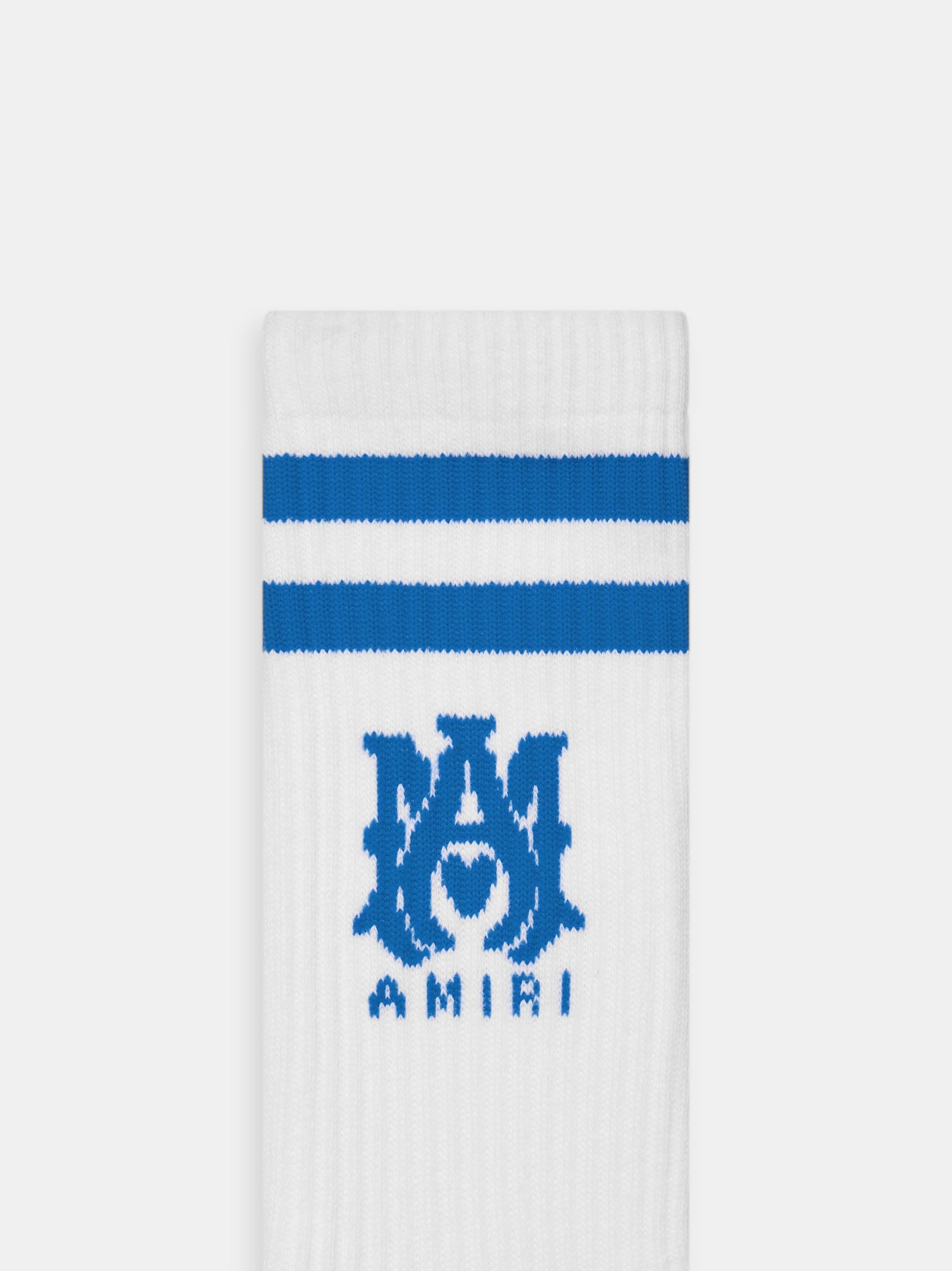 Amiri Ma Stripe Socks Men Socks White Blue | GKW326910