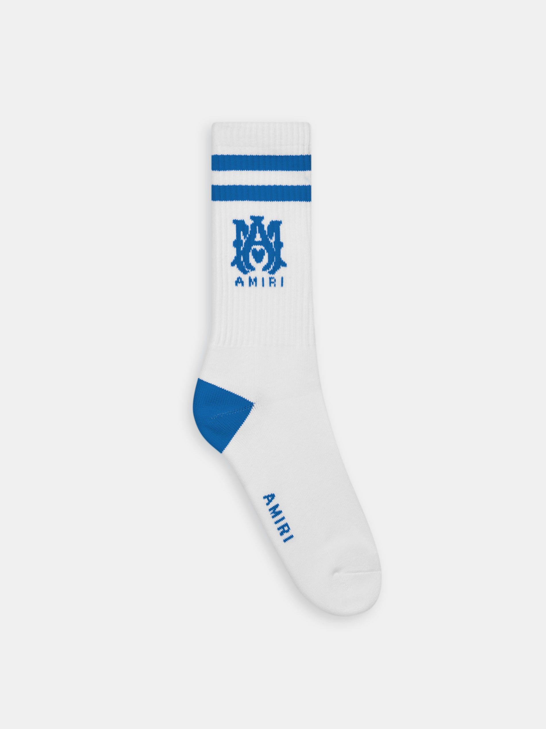 Amiri Ma Stripe Socks Men Socks White Blue | GKW326910