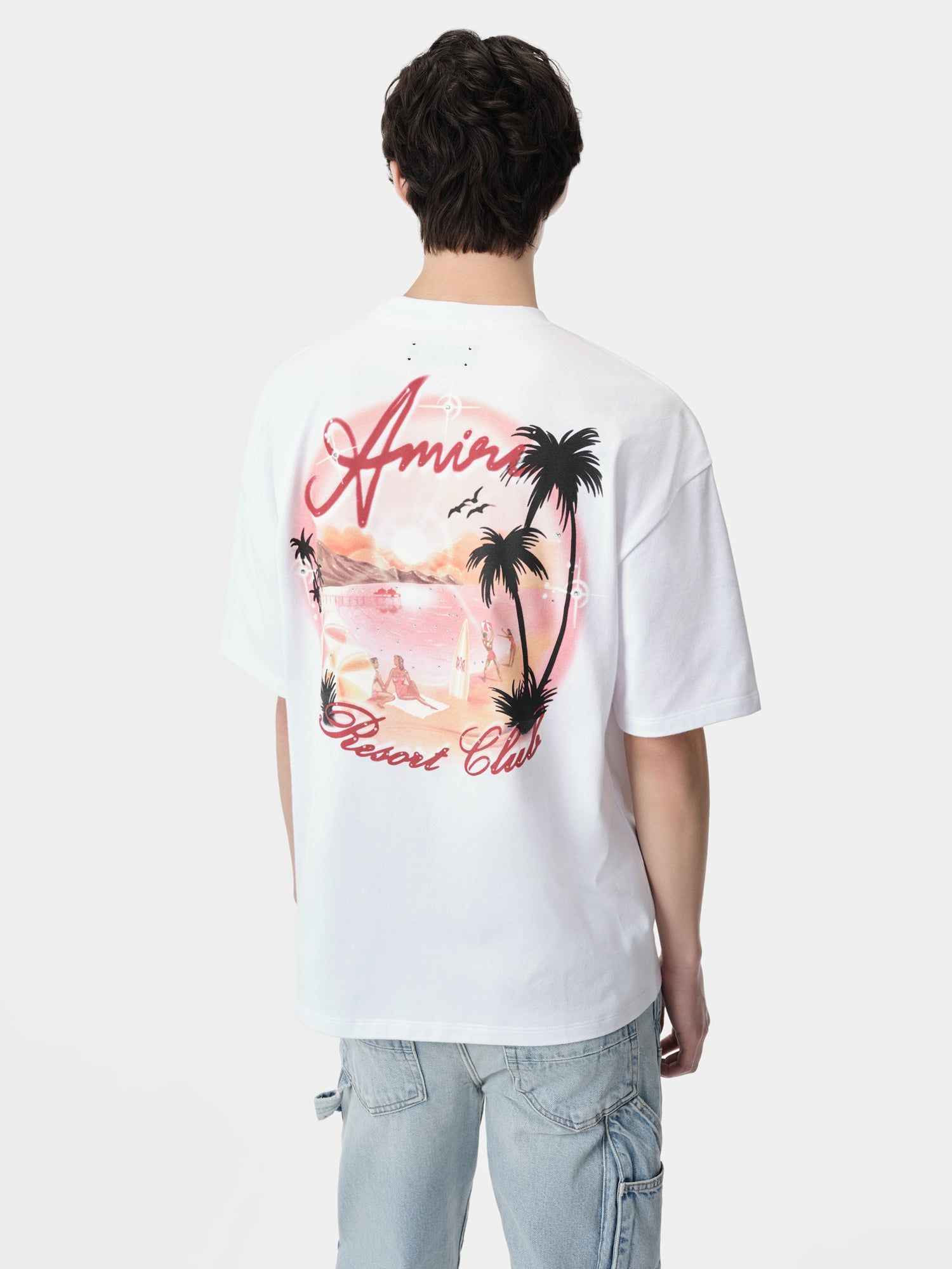 Amiri Paradise Airbrush Tee Men T Shirts White | ASR986745