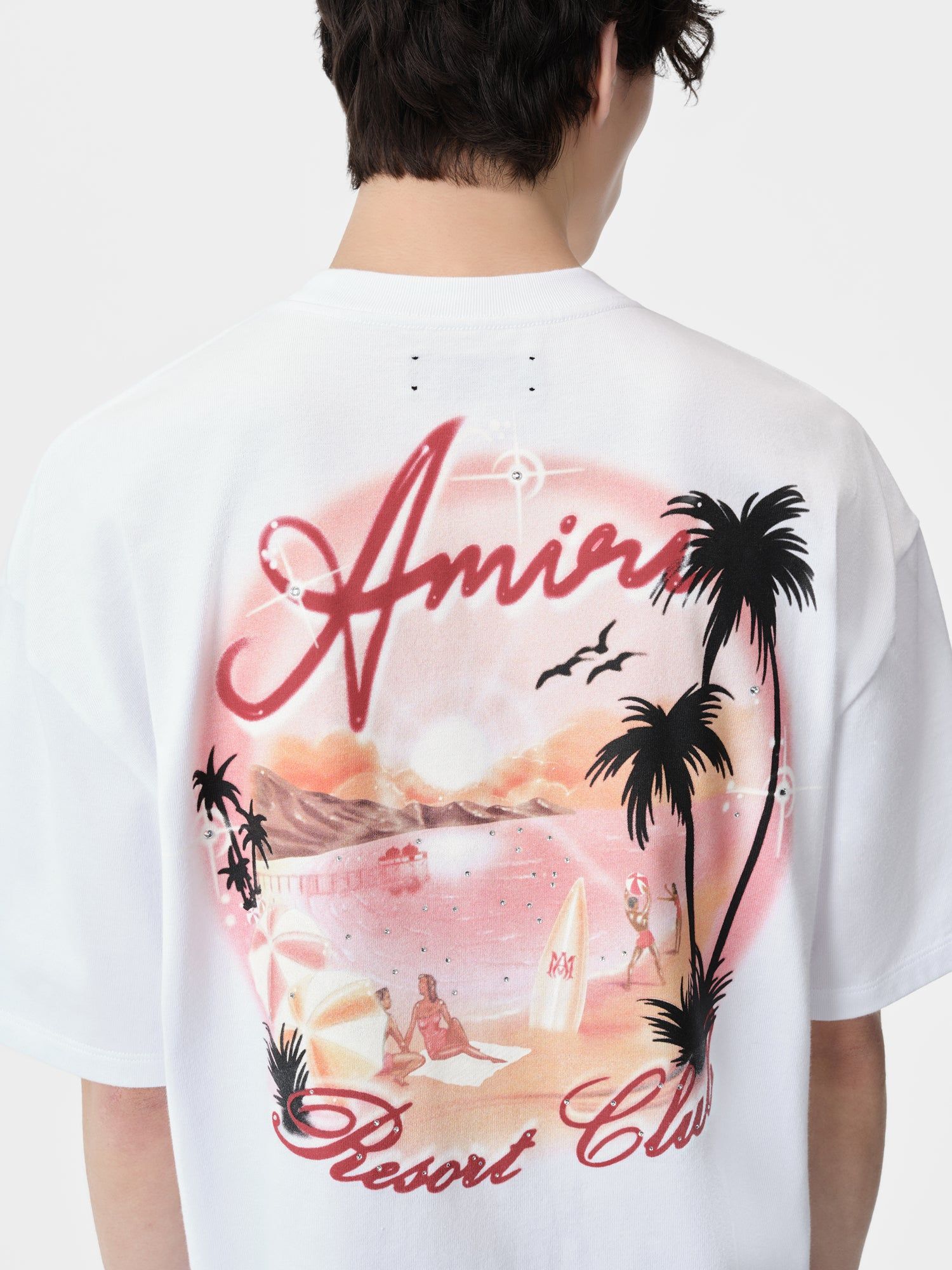 Amiri Paradise Airbrush Tee Men T Shirts White | ASR986745