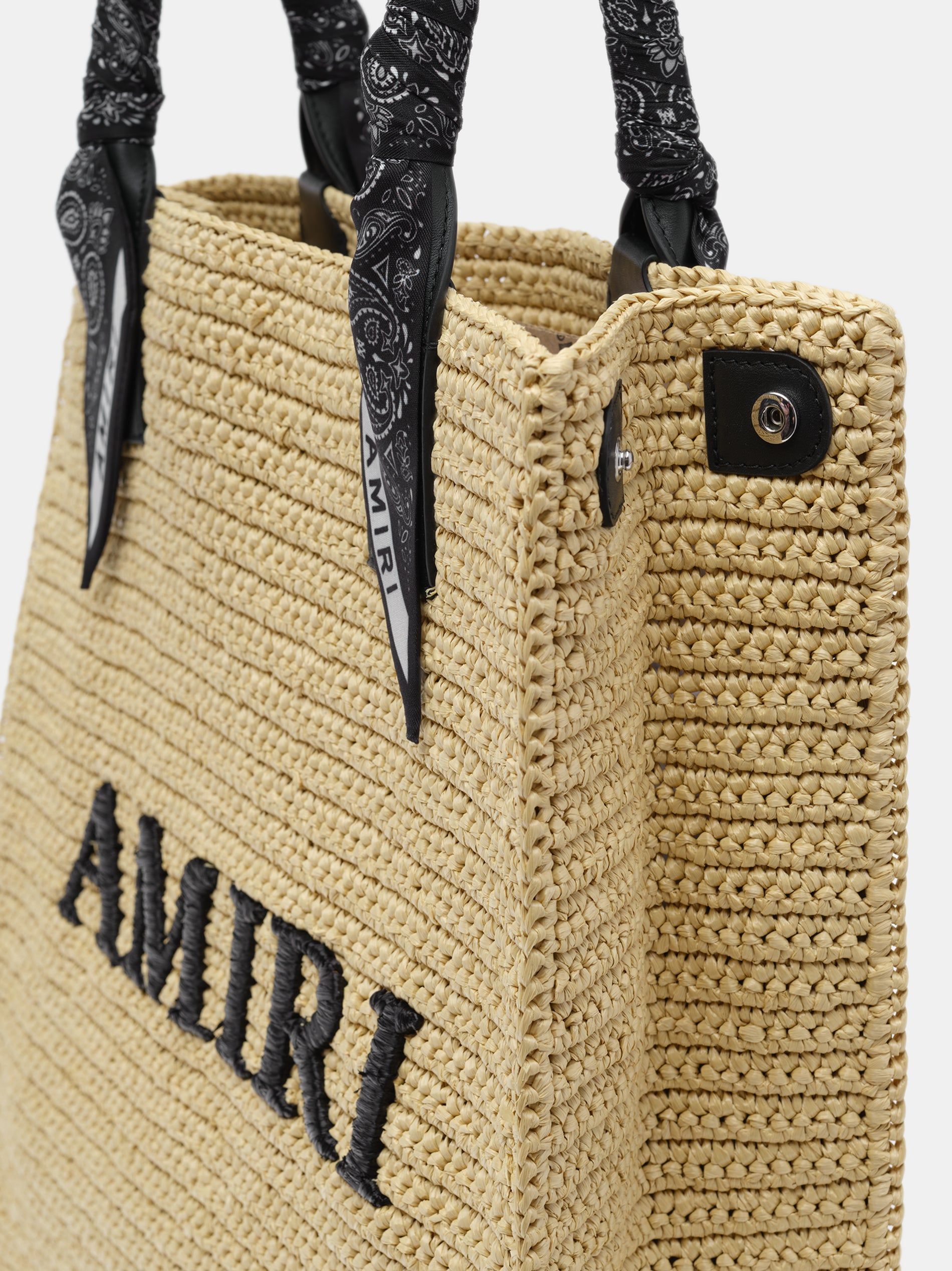 Amiri Raffia Tote Men Bags Black | FYZ974518