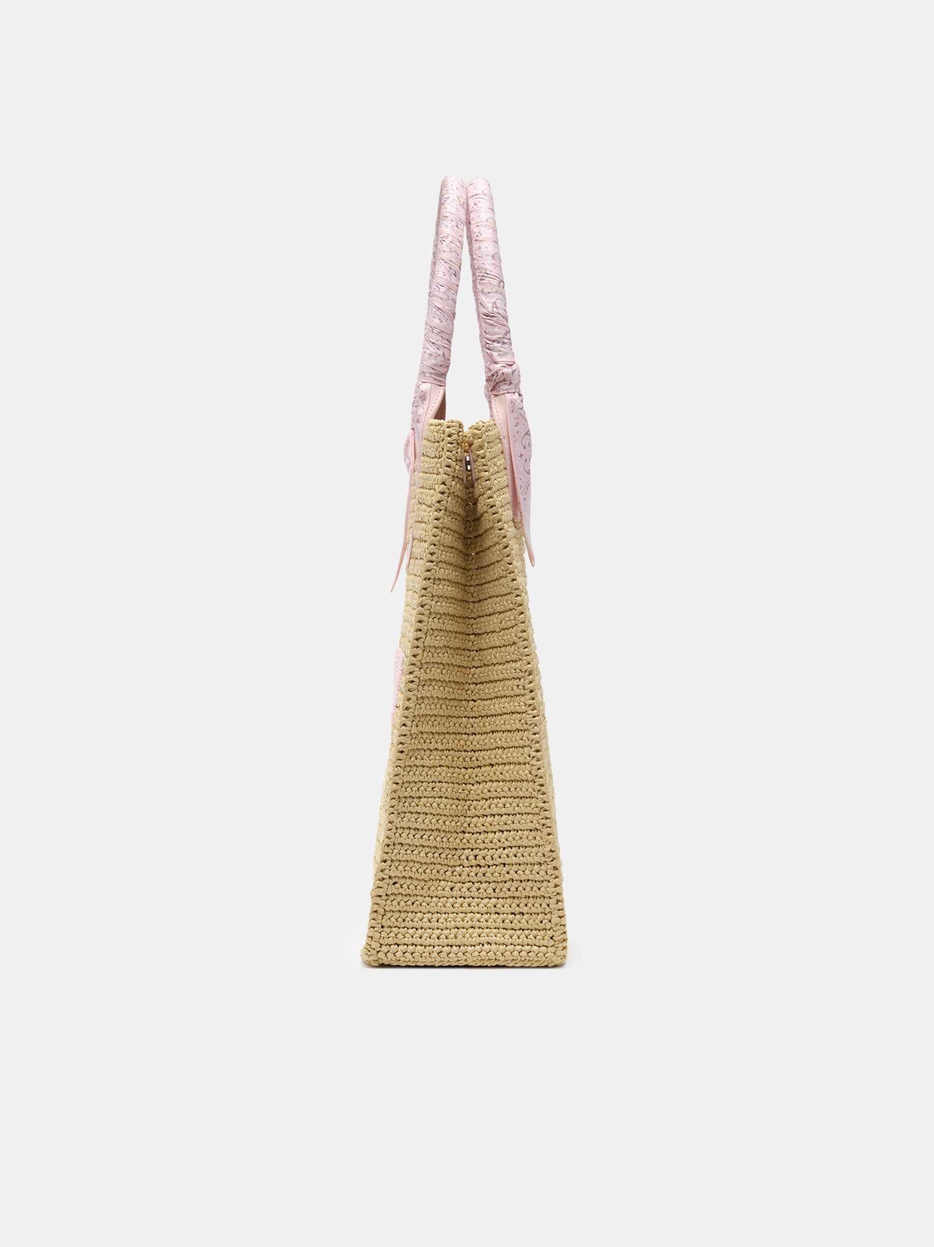 Amiri Raffia Tote Men Bags Pink | UBZ712586