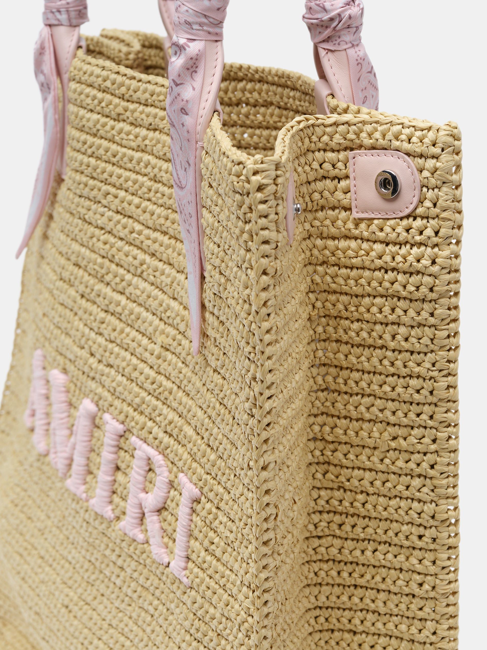 Amiri Raffia Tote Men Bags Pink | UBZ712586