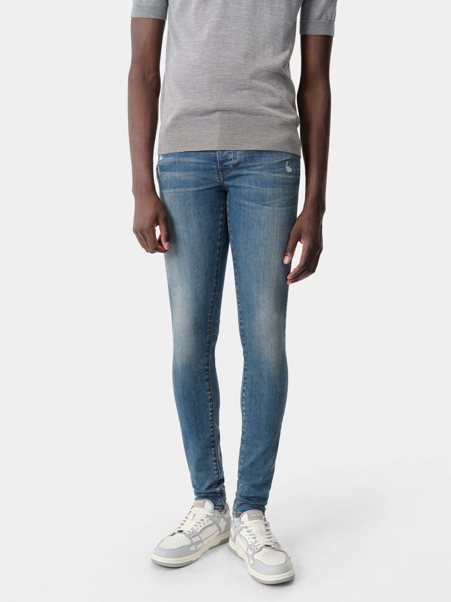 Amiri Stack Jean Men Denim Dark Indigo | MXQ721684