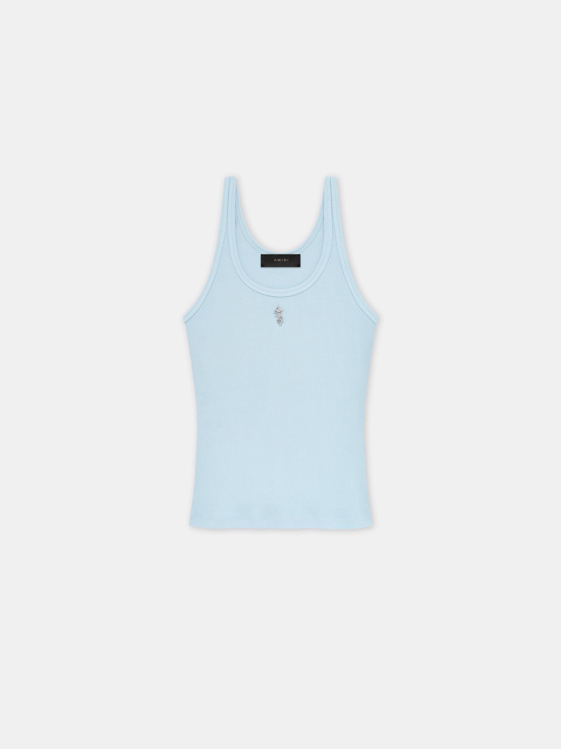 Amiri Stacked Ribbed Tank Women T Shirts Cerulean | SYI231068