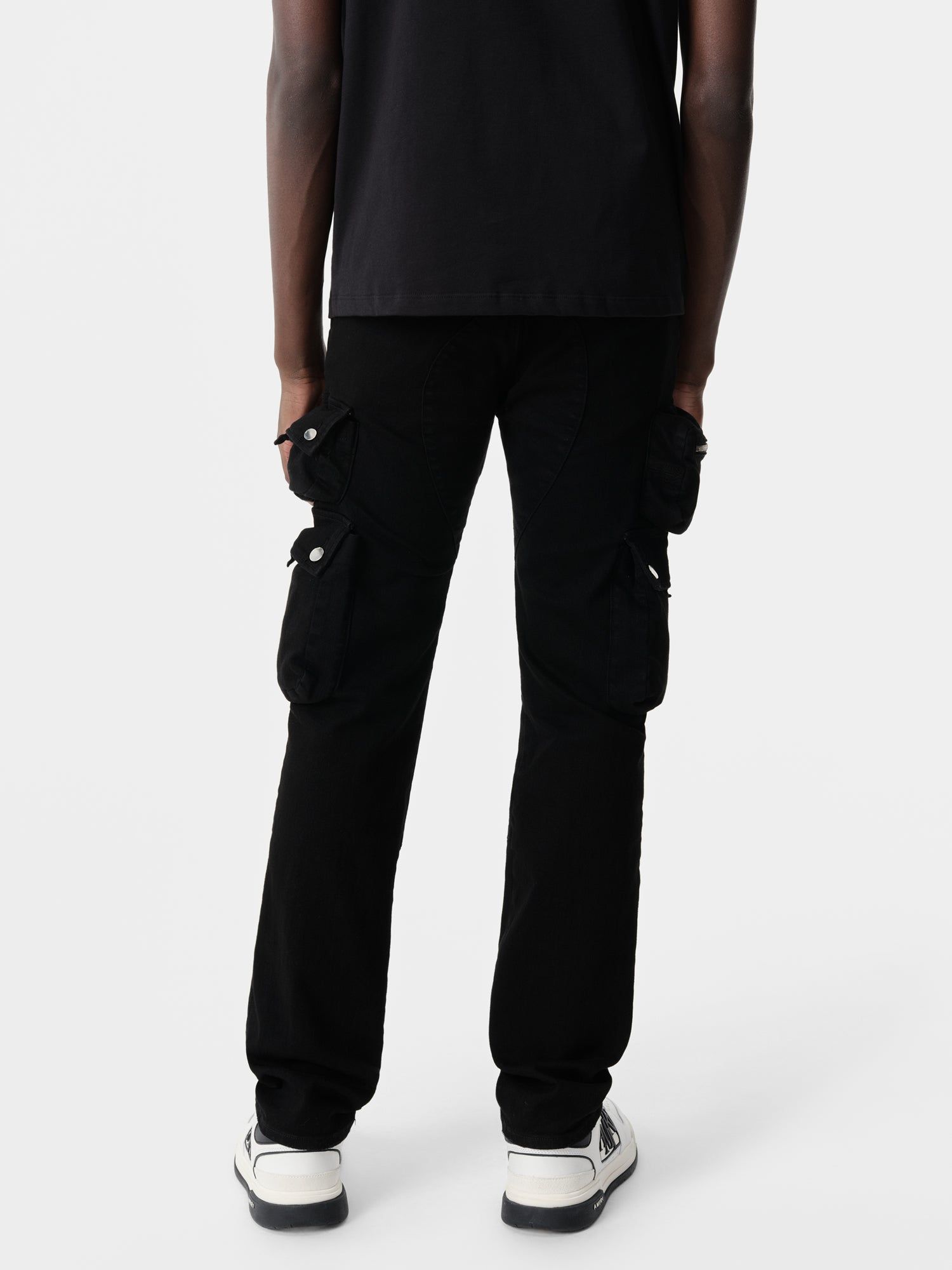 Amiri Tactical Cargo Men Denim Black | BTH742196