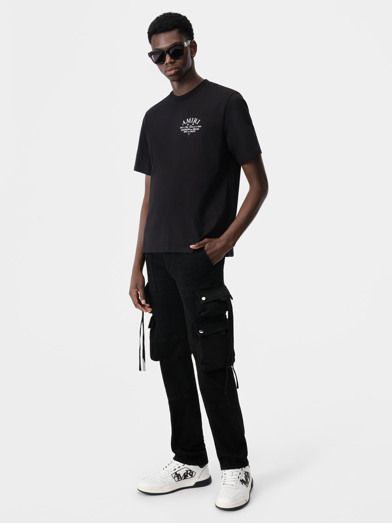 Amiri Tactical Cargo Men Denim Black | BTH742196