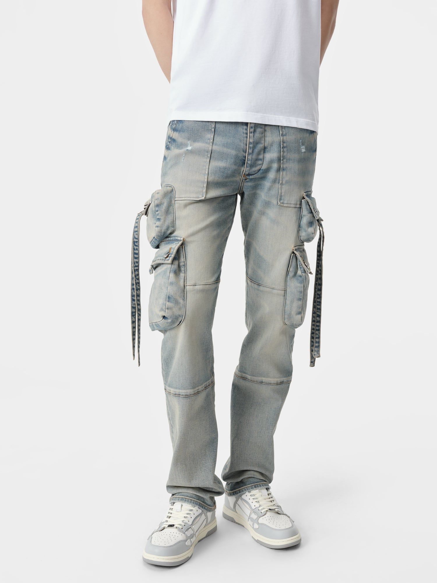 Amiri Tactical Cargo Men Denim Indigo | KNZ910783