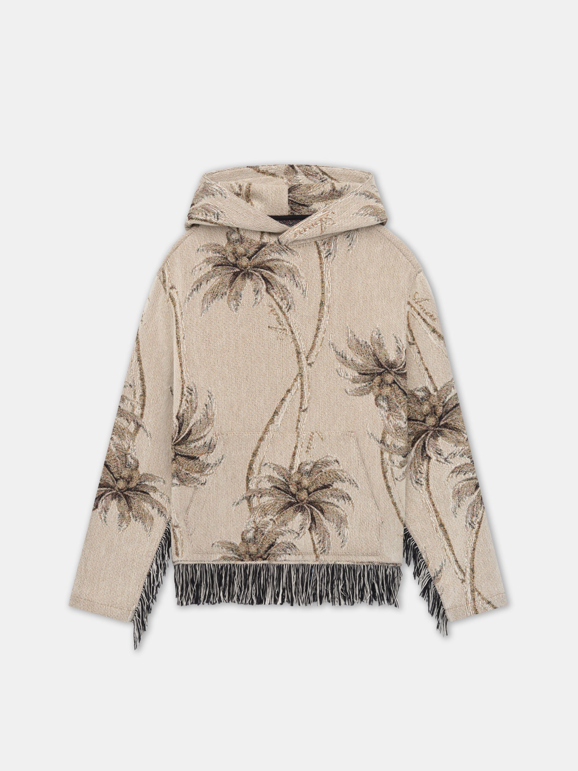 Amiri Twisted Palms Tapestry Hoodie Men Shirts Alabaster | ELF365018