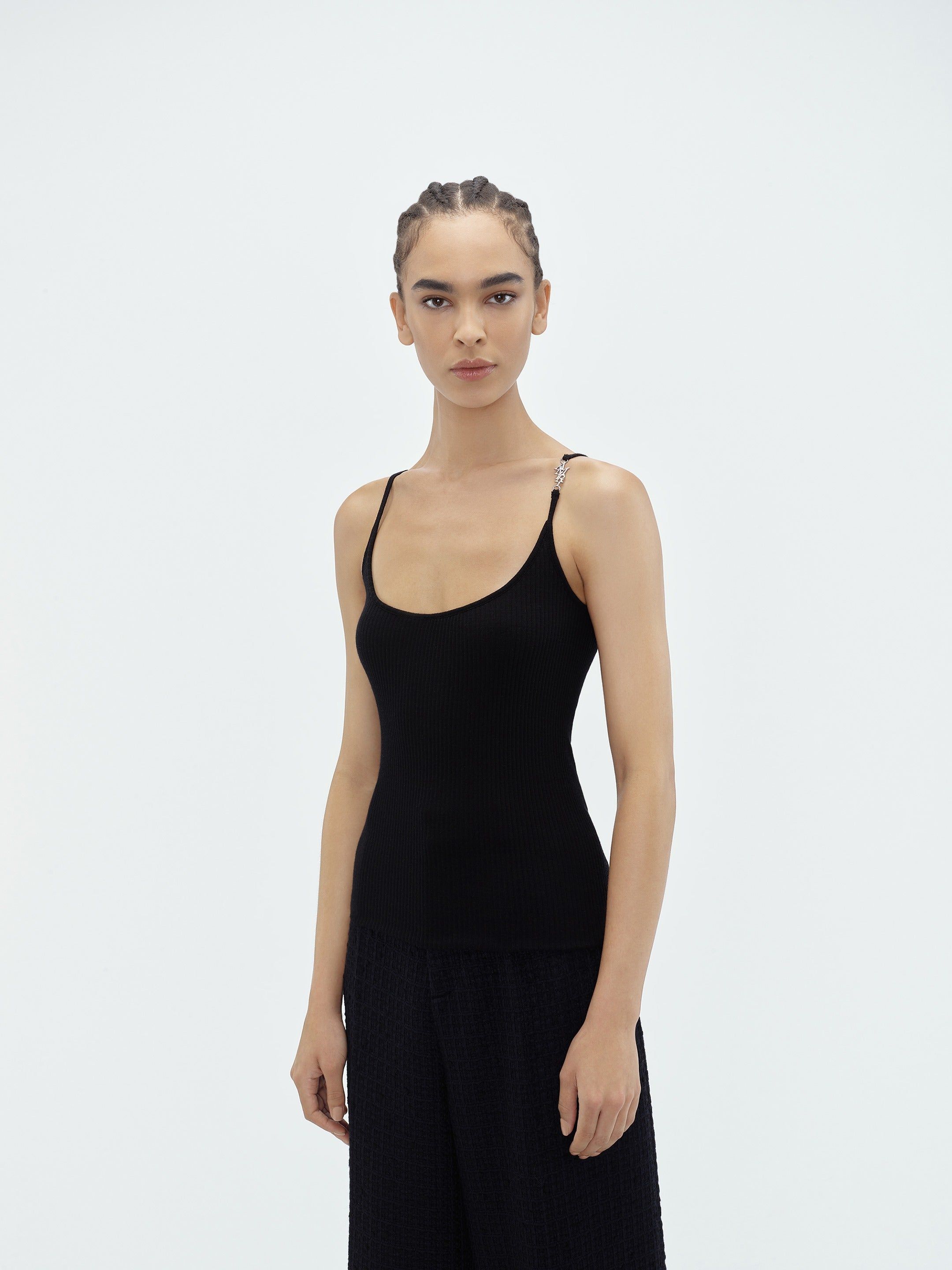 Amiri Vertical Tank Top Women Knitwear Black | ASQ860297