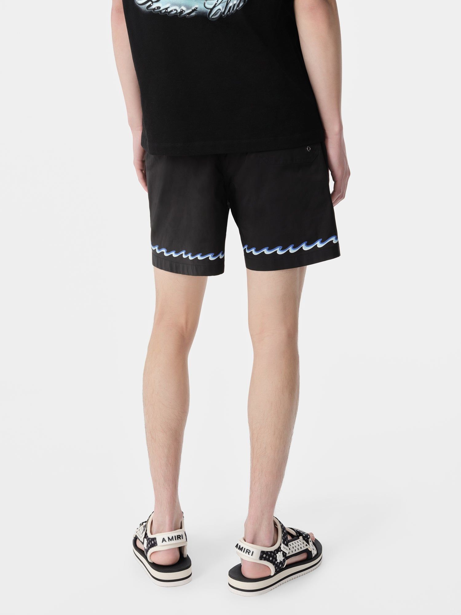 Amiri Wave Swim Trunk Men Swimwear Black | PRC539801