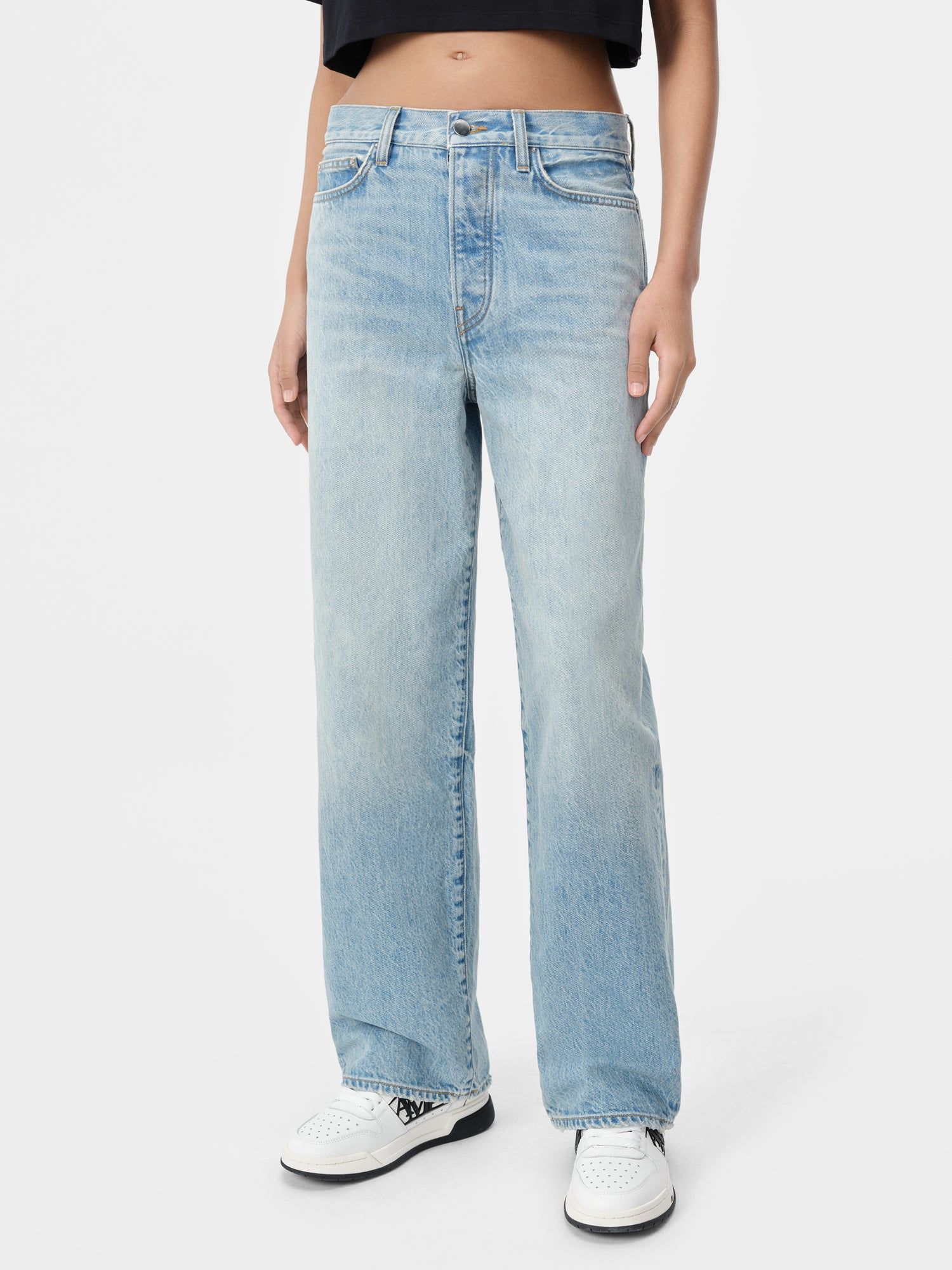 Amiri Wide Straight Jean Women Denim Blue | SXY985160